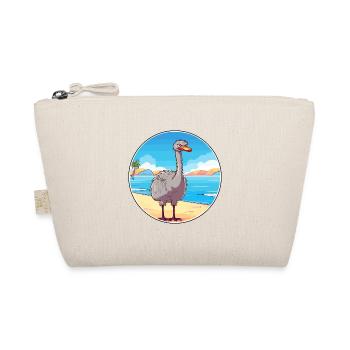Ostrich Watercolor Cartoon Kawaii Clipart Animal - Organic Pouch - nature - Front
