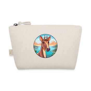 Okapi Watercolor Cartoon Kawaii Clipart Animal - Organic Pouch - nature - Front