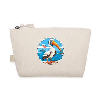 Pelican Watercolor Cartoon Kawaii Clipart Animal - Organic Pouch - nature - Front