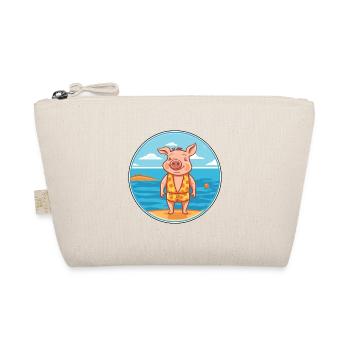 Pig Watercolor Cartoon Kawaii Clipart Animal - Organic Pouch - nature - Front