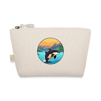 Orca Watercolor Cartoon Kawaii Clipart Animal - Organic Pouch - nature - Front