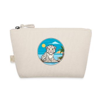 Snow Leopard Watercolor Cartoon Kawaii Clipart Pet - Organic Pouch - nature - Front