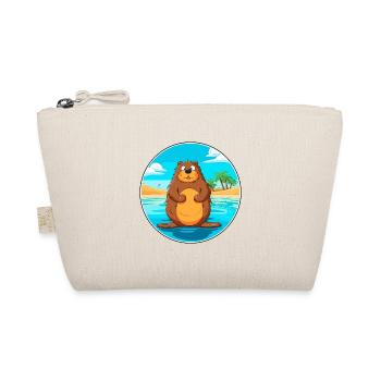 Beaver Watercolor Cartoon Kawaii Clipart Animal - Organic Pouch - nature - Front