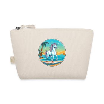 Unicorn Watercolor Cartoon Kawaii Clipart Animal - Organic Pouch - nature - Front