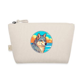 Wolf Watercolor Cartoon Kawaii Clipart Animal - Organic Pouch - nature - Front