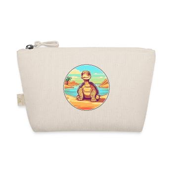 Turtle Watercolor Cartoon Kawaii Clipart Animal - Organic Pouch - nature - Front