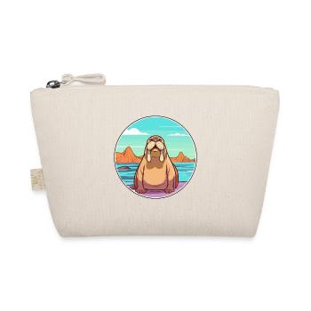 Walrus Watercolor Cartoon Kawaii Clipart Animal - Organic Pouch - nature - Front