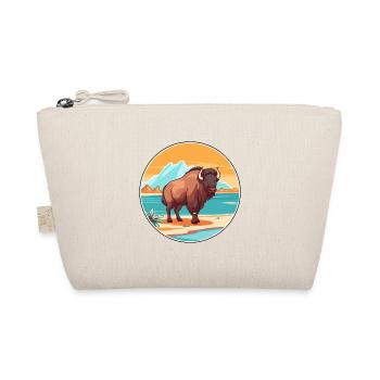 Bison Watercolor Cartoon Kawaii Clipart Animal - Organic Pouch - nature - Front
