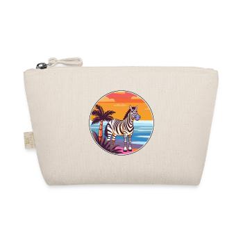 Zebra Watercolor Cartoon Kawaii Clipart Animal - Organic Pouch - nature - Front