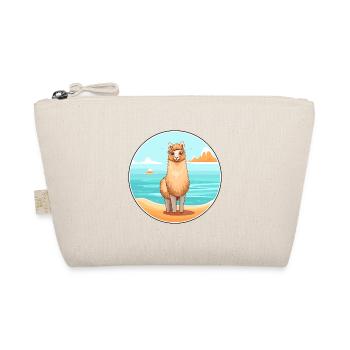 Alpaca Watercolor Cartoon Kawaii Clipart Animal - Organic Pouch - nature - Front