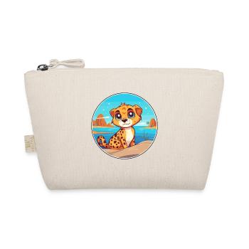 Cheetah Watercolor Cartoon Kawaii Clipart Animal - Organic Pouch - nature - Front