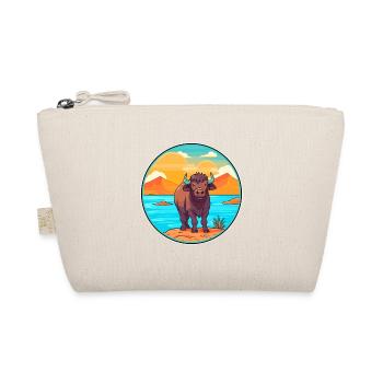Buffalo Watercolor Cartoon Kawaii Clipart Animal - Organic Pouch - nature - Front