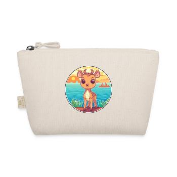 Deer Watercolor Cartoon Kawaii Clipart Animal - Organic Pouch - nature - Front