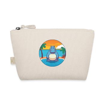 Hippo Watercolor Cartoon Kawaii Clipart Animal - Organic Pouch - nature - Front