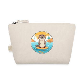 Otter Watercolor Cartoon Kawaii Clipart Animal - Organic Pouch - nature - Front