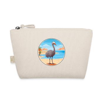 Ostrich Watercolor Cartoon Kawaii Clipart Animal - Organic Pouch - nature - Front