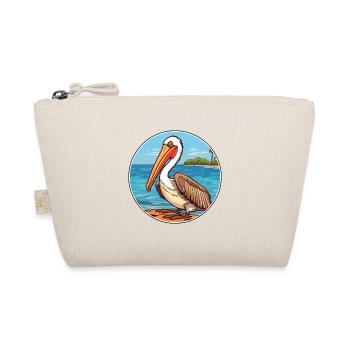 Pelican Watercolor Cartoon Kawaii Clipart Animal - Organic Pouch - nature - Front