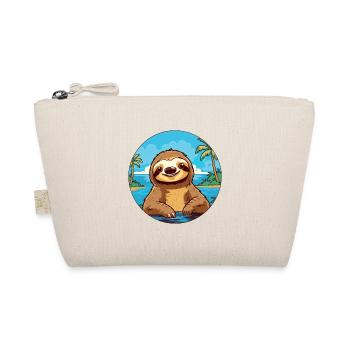 Sloth Watercolor Cartoon Kawaii Clipart Animal - Organic Pouch - nature - Front