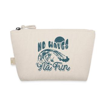 No Waves No Fun - Surfeur - Cadeau - Trousse biologique - nature - Devant