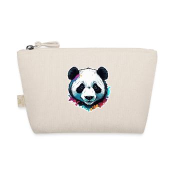 Panda / Tier / Zoo / Bambus / Wild / Kindlich - Bio-Täschchen - Natur - Vorne