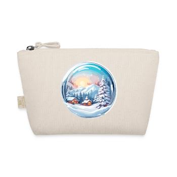 Schneekugel / Winterzauber / Schnee / Souvenir - Bio-Täschchen - Natur - Vorne