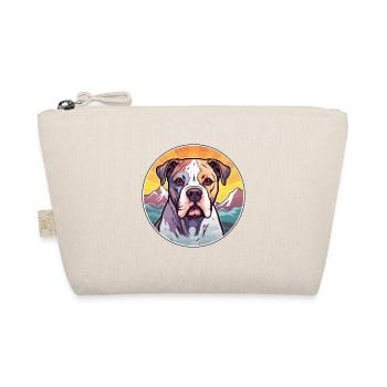 American Bulldog Dog Breed Cartoon Kawaii Watercol - Organic Pouch - nature - Front