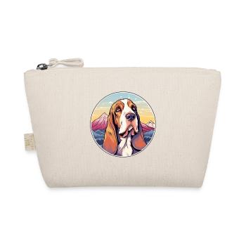 Artois Hound Dog Breed Cartoon Kawaii Watercolor - Organic Pouch - nature - Front