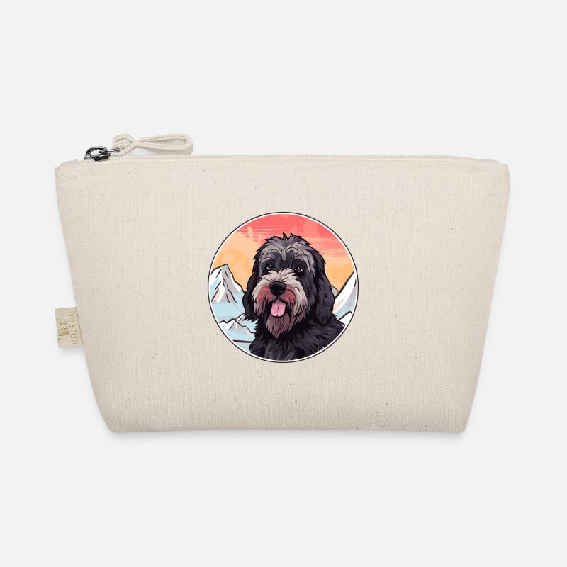Schwarzer russischer Terrier Hunderasse Cartoon Kawaii Wat Bio-Täschchen
