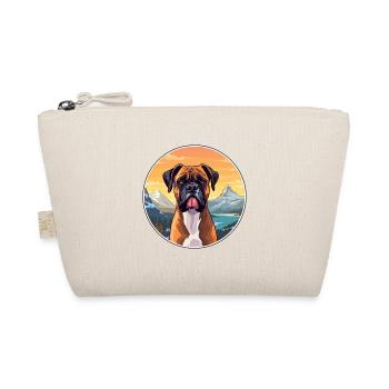 Boxer Dog Breed Cartoon Kawaii Watercolor - Organic Pouch - nature - Front