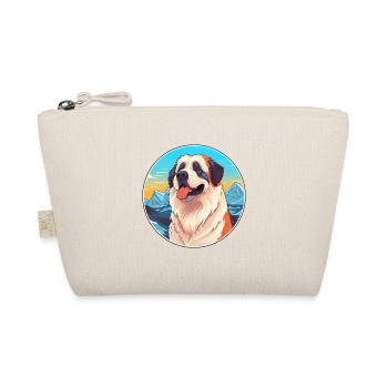 Caucasian Ovcharka Dog Breed Cartoon Kawaii Waterc - Organic Pouch - nature - Front