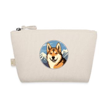 Dingo Dog Breed Cartoon Kawaii Watercolor - Organic Pouch - nature - Front