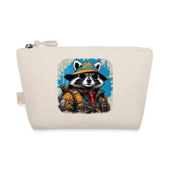 Cool Cyberspace Raccoon - Organic Pouch - nature - Front