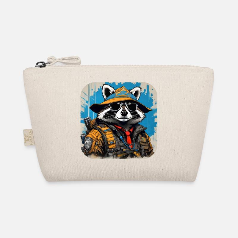Cooler Cyberspace Waschbär Bio-Täschchen