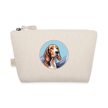 Finnish Hound Dog Breed Cartoon Kawaii Watercolor - Organic Pouch - nature - Front