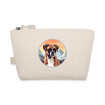 Deutsche Boxer Hund Rasse Cartoon Kawaii Aquarell - Bio-Täschchen - Natur - Vorne