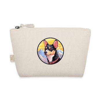 Japanese Terrier Dog Breed Cartoon Kawaii Watercol - Organic Pouch - nature - Front