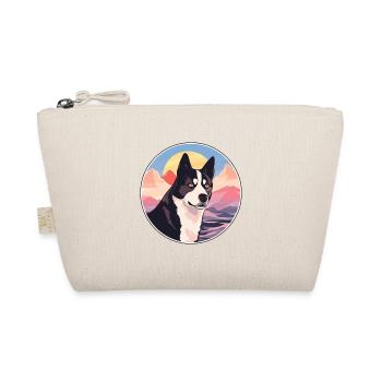 Karelian Bear Dog Breed Cartoon Kawaii Watercolor - Organic Pouch - nature - Front