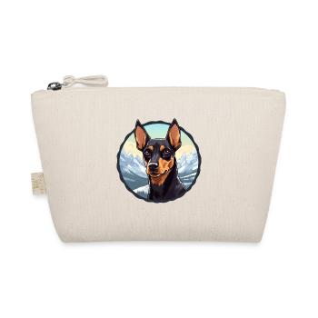German Pinscher Dog Breed Cartoon Kawaii Watercolo - Organic Pouch - nature - Front