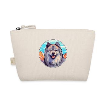 Keeshond Dog Breed Cartoon Kawaii Watercolor - Organic Pouch - nature - Front
