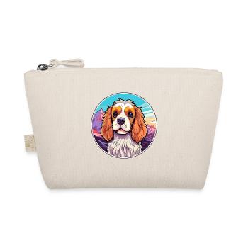 King Charles Dog Breed Cartoon Kawaii Watercolor - Organic Pouch - nature - Front