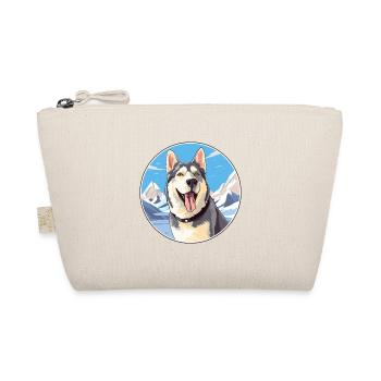 Labrador Husky Hunderasse Cartoon Kawaii Aquarell - Bio-Täschchen - Natur - Vorne