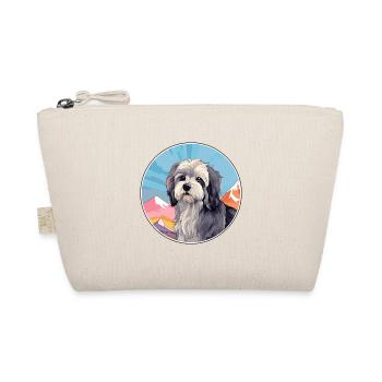 Lowchen Dog Breed Cartoon Kawaii Watercolor - Organic Pouch - nature - Front