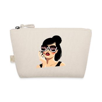 Sonnenbrille Stil"Hey Du" Illustration - Bio-Täschchen - Natur - Vorne