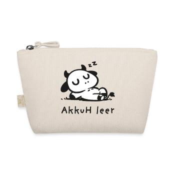 akkuh leer kuh akku lustige illustration tier - Bio-Täschchen - Natur - Vorne