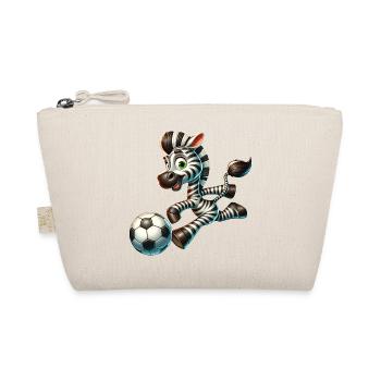 Zebra Footballer - Élégant sur le terrain de football. - Trousse biologique - nature - Devant