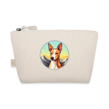 Podenco Canario Dog Breed Cartoon Kawaii Watercolo - Organic Pouch - nature - Front