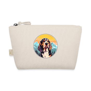 Polish Hound Dog Breed Cartoon Kawaii Watercolor - Organic Pouch - nature - Front