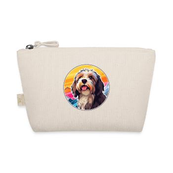 Tibetan Terrier Dog Breed Cartoon Kawaii Watercolo - Organic Pouch - nature - Front