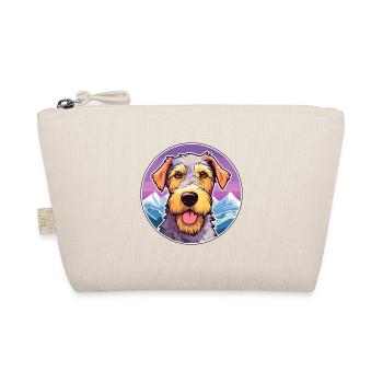 Airedale Terrier Hunderasse Karikatur Kawaii Watercol - Bio-Täschchen - Natur - Vorne