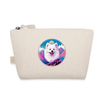 American Eskimo Dog Breed Cartoon Kawaii Watercolo - Organic Pouch - nature - Front